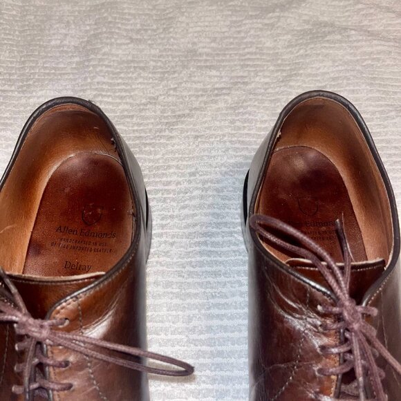 Allen Edmonds Delray Dark Brown 10D Dress Shoes - Picture 6 of 9